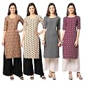 Pinkmint Women39s Crepe Digital Print Straight Kurta