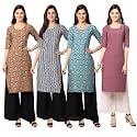 Pinkmint Women39s Crepe Digital Print Straight Kurta