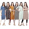Pinkmint Women39s Crepe Digital Print Straight Kurta