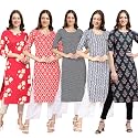 Pinkmint Women39s Crepe Digital Print Straight Kurta