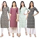 Pinkmint Women39s Crepe Digital Print Straight Kurta