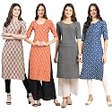 Pinkmint Women39s Crepe Digital Print Straight Kurta