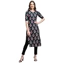 Pinkmint Women39s Crepe Digital Print Straight Kurta