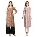 Pinkmint Women39s Crepe Digital Print Straight Kurta