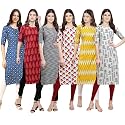 Pinkmint Women39s Crepe Digital Print Straight Kurta