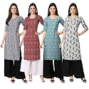 Pinkmint Women39s Crepe Digital Print Straight Kurta