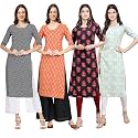 Pinkmint Women39s Crepe Digital Print Straight Kurta
