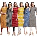 Pinkmint Women39s Crepe Digital Print Straight Kurta