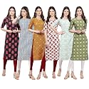 Pinkmint Women39s Crepe Digital Print Straight Kurta
