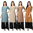 Pinkmint Women39s Crepe Digital Print Straight Kurta
