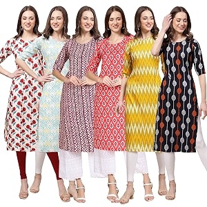 Pinkmint Womens Crepe Floral Regular Kurta