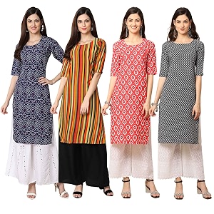 Pinkmint Womens Crepe Floral Regular Kurta