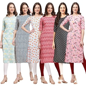Pinkmint Womens Crepe Floral Regular Kurta