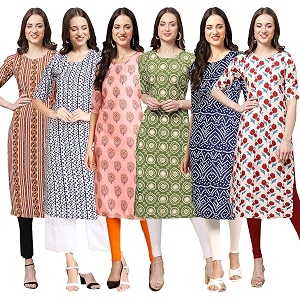 Pinkmint Womens Crepe Floral Regular Kurta