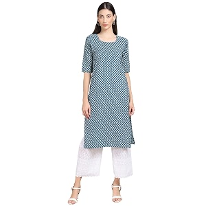 Pinkmint Womens Crepe Floral Straight Kurta