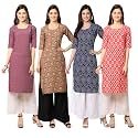 Pinkmint Women39s Crepe Floral Regular Kurta