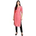 Pinkmint Women39s Crepe Floral Regular Kurta