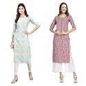 Pinkmint Women39s Crepe Floral Regular Kurta