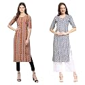 Pinkmint Women's Crepe Floral Regular Kurta