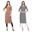 Pinkmint Women39s Crepe Floral Regular Kurta