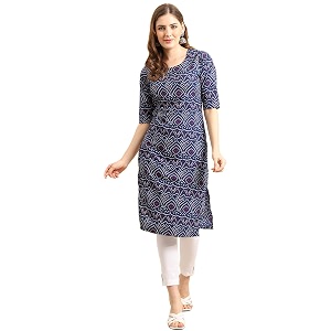 Pinkmint Womens Crepe Floral Regular Kurta