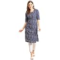 Pinkmint Women39s Crepe Floral Regular Kurta