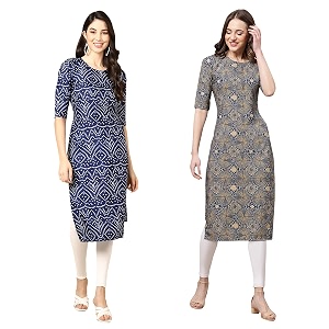 Pinkmint Womens Crepe Regular Kurta