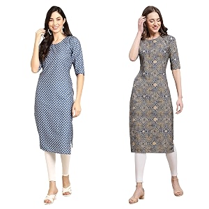 Pinkmint Womens Crepe Regular Kurta