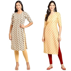 Pinkmint Womens Crepe Regular Kurta