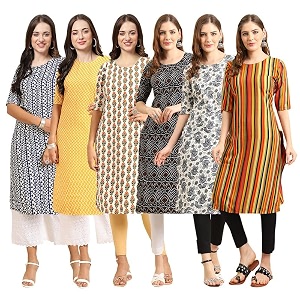 Pinkmint Womens Crepe Regular Kurta