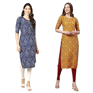 Pinkmint Womens Crepe Regular Kurta