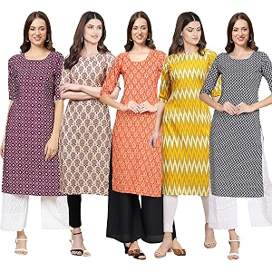 Pinkmint Womens Crepe Regular Kurta