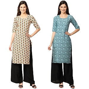 Pinkmint Womens Crepe Regular Kurta