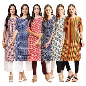 Pinkmint Womens Crepe Regular Kurta
