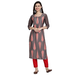 Pinkmint Womens Crepe Regular Kurta