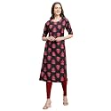 Pinkmint Women39s Crepe Black Color Floral Printed