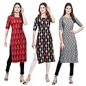 Pinkmint Women39s Crepe Digital Print Straight Kurta