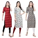 Pinkmint Women39s Crepe Digital Print Straight Kurta