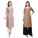 Pinkmint Women39s Crepe Digital Print Straight Kurta