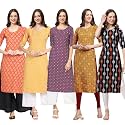 Pinkmint Women39s Crepe Regular Kurta