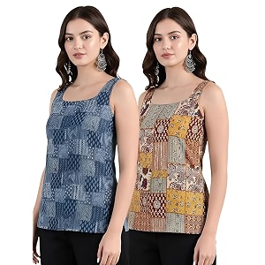 Pinkmint Women Cotton Blend Printed Short Kurti