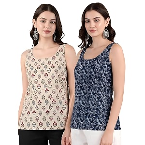 Pinkmint Women Cotton Blend Printed Short Kurti