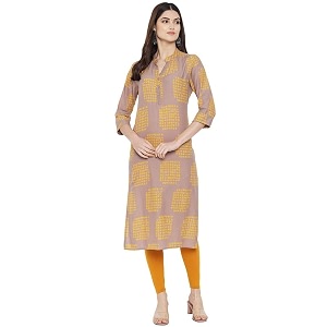 Pinkmint Women Cotton Kurti ll Stright Printed