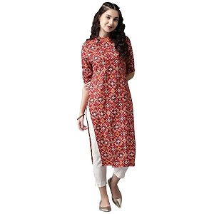 Pinkmint Women Cotton Kurti ll Stright Printed