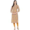 Pinkmint Women Cotton Kurti ll Stright Printed