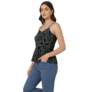Pinkmint Women Pure Cambric Cotton Printed Peplum