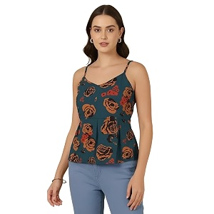 Pinkmint Women Pure Cambric Cotton Printed Peplum