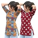 Pinkmint Womens Cotton Blend Printed Short Kurti