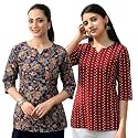 Pinkmint Womens Cotton Blend Printed Short Kurti