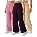 Pinkmint Women’s Palazzo Pants High Waist | Wide Leg Stretchable Trousers | Elastic Waist Flared Pants | Casual, Office, Travel, Lounge Stylish Comfortable Bottom Wear